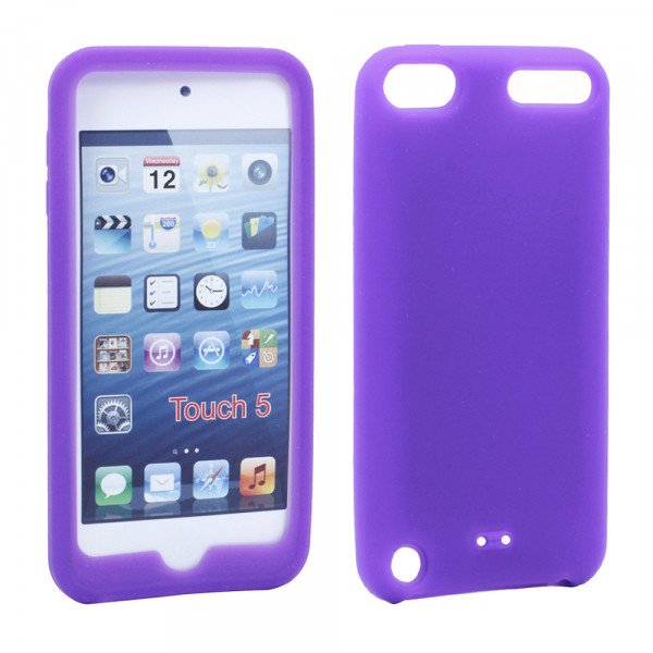 Wholesale iPod Touch 5 Silicone Skin Case (Purple)